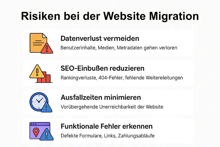 Risiken der Website Migration