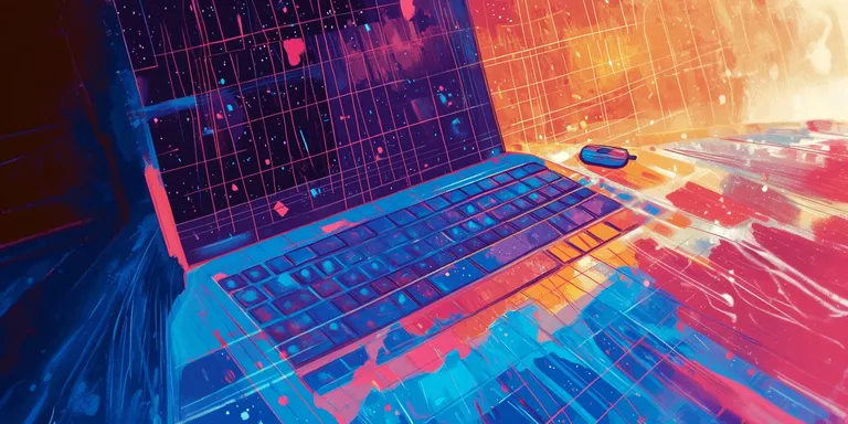 Abstrakte Darstellung eines Notebooks