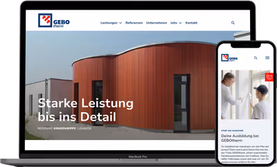 GEBOtherm Website Mockup