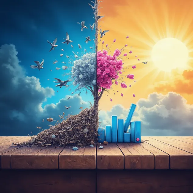 symbolisches Bild zeigt die Transformation zu premium Webanalytics