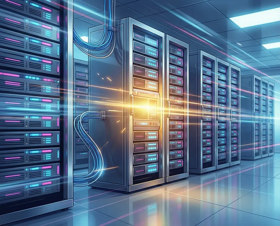 Zufriedener Blick auf schnell ladende Website mit grünen Performance-Werten