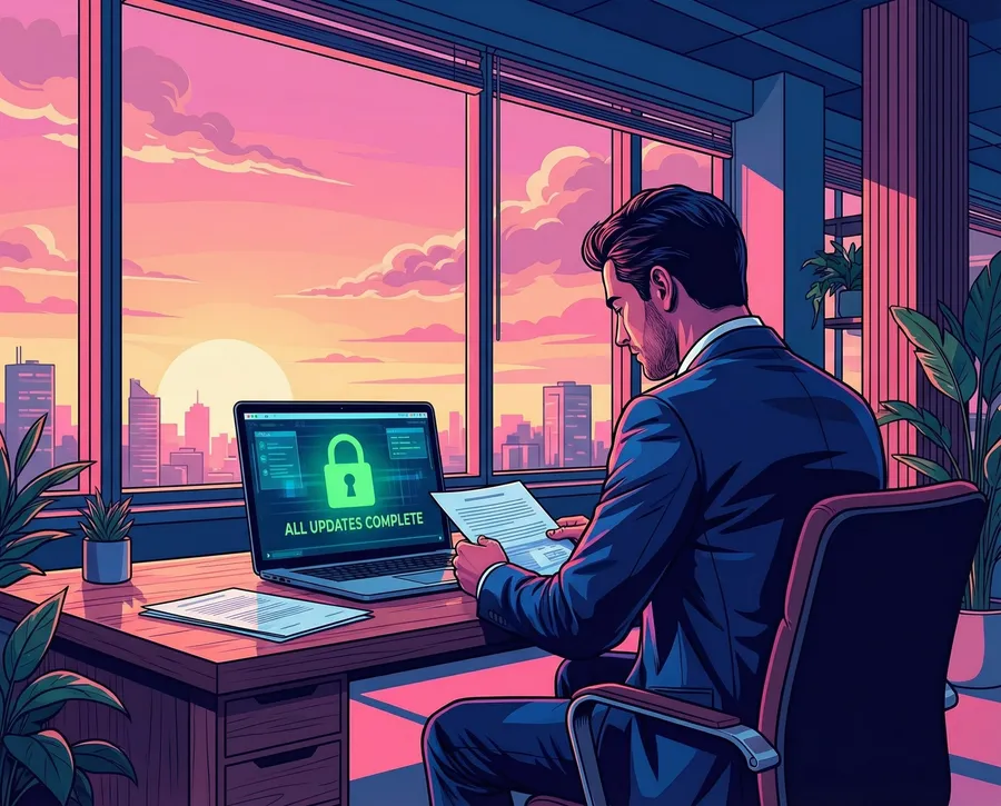 Entspanntes Arbeiten während die WordPress-Website sicher im Hintergrund läuft